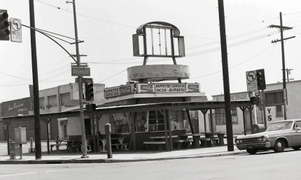 The Dog Track was a burrito stand feeding starving artists and produce workers 24/7 at the corner of Olympic and Central.